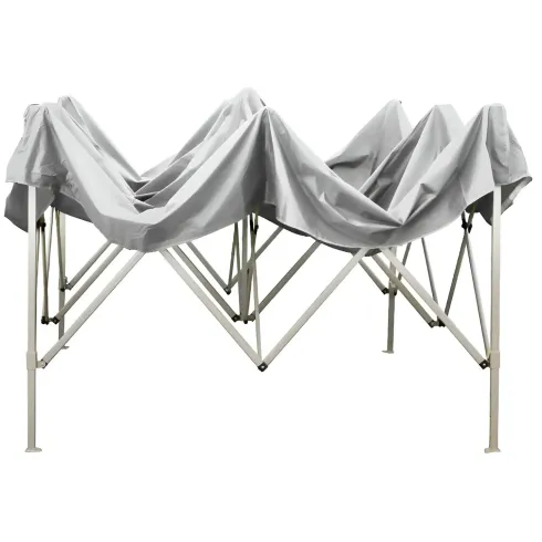 Gazebo da Giardino 3x3 a Fisarmonica Impermeabile Bianco con Sacca