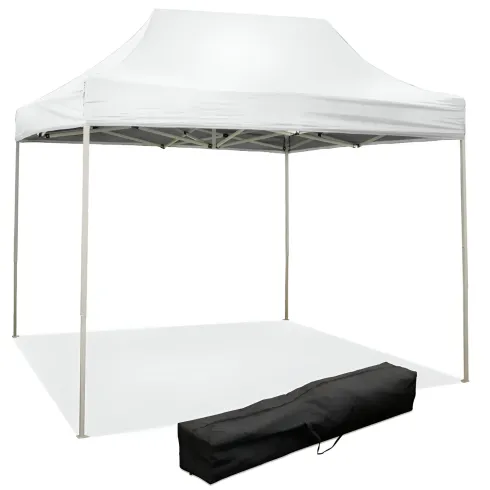 Gazebo da Giardino 3x2 a Fisarmonica Impermeabile Bianco con Sacca