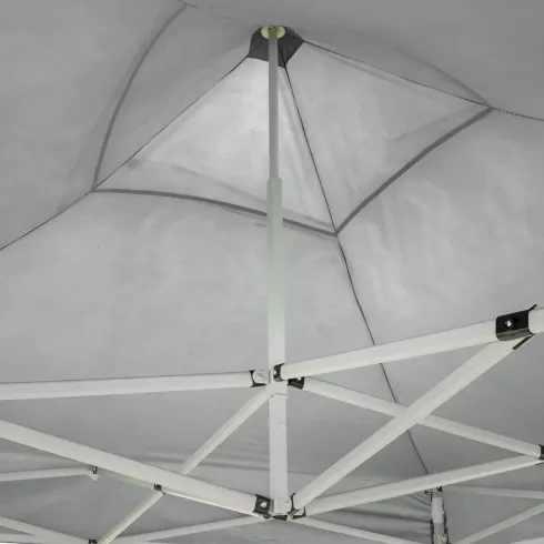 Gazebo da Giardino 3x3 a Fisarmonica Impermeabile Bianco con Sacca