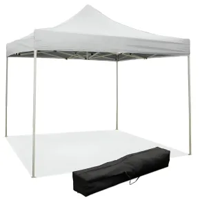 Gazebo da Giardino 2x2 a Fisarmonica Impermeabile Bianco con Sacca