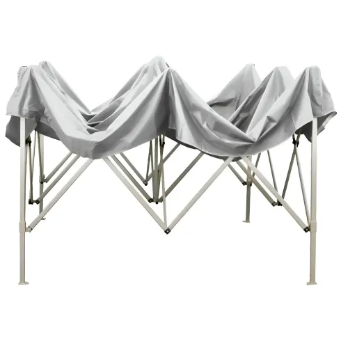 Gazebo da Giardino 2x2 a Fisarmonica Impermeabile Bianco con Sacca