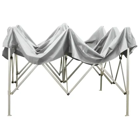 Gazebo da Giardino 2x2 a Fisarmonica Impermeabile Bianco con Sacca