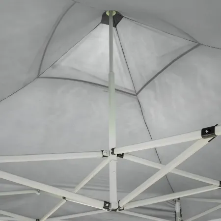 Gazebo da Giardino 2x2 a Fisarmonica Impermeabile Bianco con Sacca