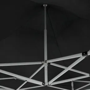 Gazebo da Giardino 3x3 a Fisarmonica Impermeabile Nero con Sacca 2