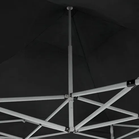 Gazebo da Giardino 3x3 a Fisarmonica Impermeabile Nero con Sacca