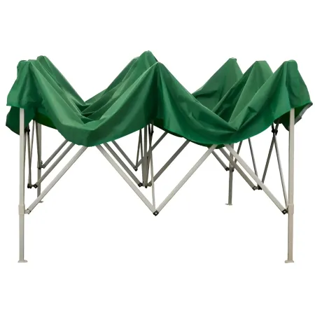 Gazebo da Giardino 3x3 a Fisarmonica Impermeabile Verde con Sacca