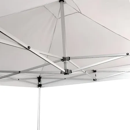 Gazebo da Giardino 3x3 Fisarmonica Altezza Regolabile Bianco Sacca