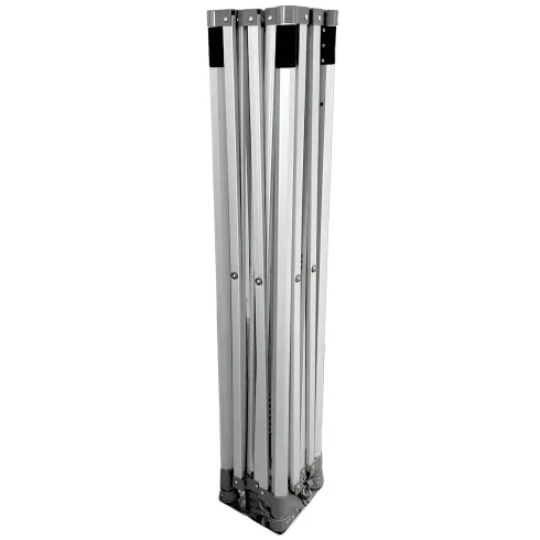 Gazebo da Giardino 3x3 Fisarmonica Altezza Regolabile Bianco Sacca