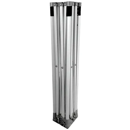 Gazebo da Giardino 3x3 Fisarmonica Altezza Regolabile Bianco Sacca