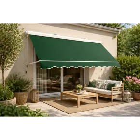 Tenda da Sole a Caduta 400x300 cm Verde Cassonata da Esterno 2