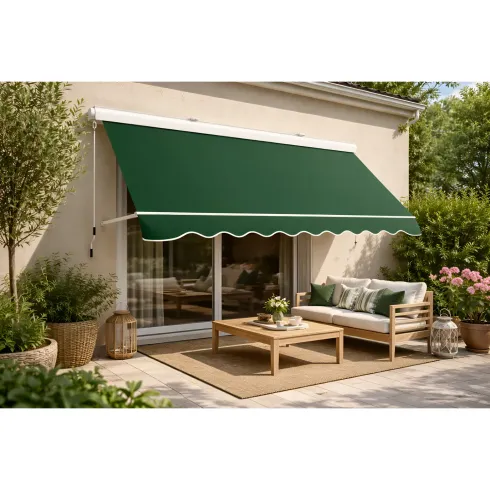 Tenda da Sole a Caduta 400x300 cm Verde Cassonata da Esterno