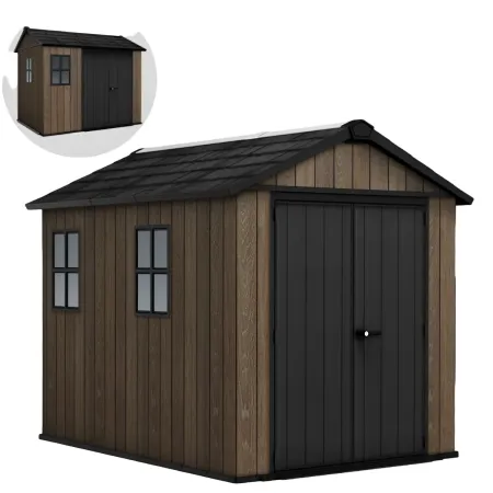 Keter Apex Casetta da Giardino in Resina Effetto Legno 287x230x246 cm