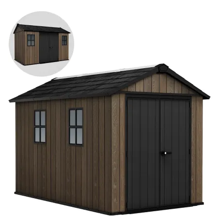 Keter Apex Casetta da Giardino Resina Effetto Legno 350x230x246 cm