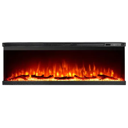 Camino Elettrico a Incasso 3 Lati 1500 W Effetto Fiamma Colorata 3D