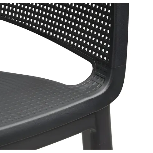 Set 6 Sedie da Esterno Keter Grafite Impilabili Resistenti UV Moderne