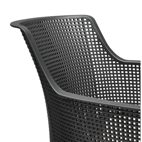 Set 6 Sedie da Esterno Keter Grafite Impilabili Resistenti UV Moderne