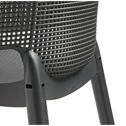 Set 6 Sedie da Esterno Keter Grafite Impilabili Resistenti UV Moderne