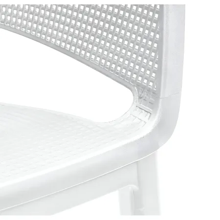 Set 6 Sedie da Esterno Keter Bianco Impilabili Resistenti UV Moderne
