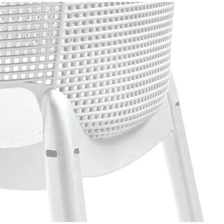 Set 6 Sedie da Esterno Keter Bianco Impilabili Resistenti UV Moderne