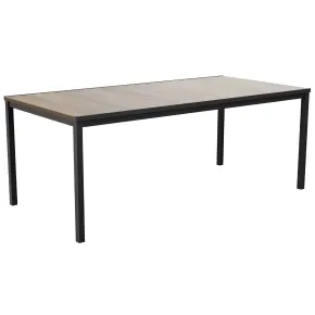 Tavolo da Giardino 200x93 cm Grafite Rettangolare Resina Effetto Legno