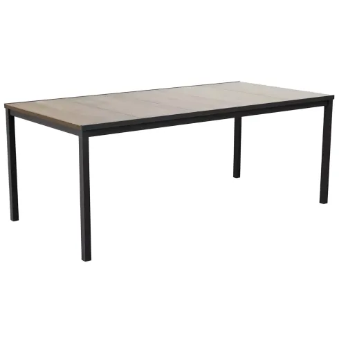 Tavolo da Giardino 200x93 cm Grafite Rettangolare Resina Effetto Legno