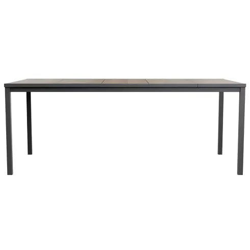 Tavolo da Giardino 200x93 cm Grafite Rettangolare Resina Effetto Legno