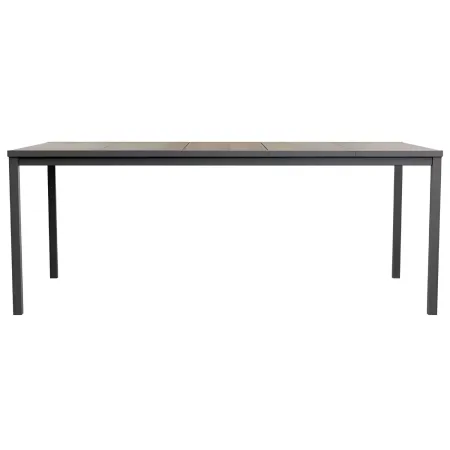 Tavolo da Giardino 200x93 cm Grafite Rettangolare Resina Effetto Legno