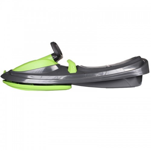 Bob Doppio Stratos Freno Volante Nero 2 Posti Slitta Slittino da Neve Max 120kg