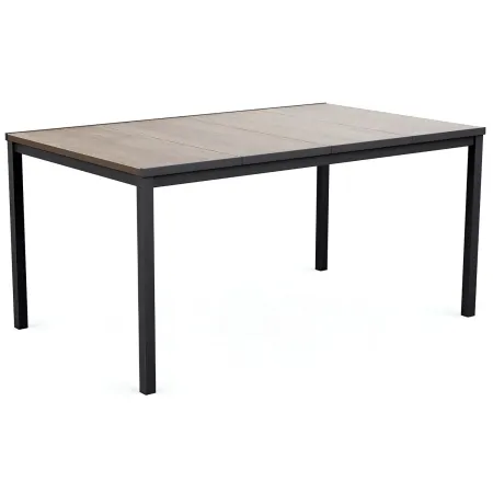 Tavolo da Giardino 159x95 cm Grafite Rettangolare Effetto Legno Metallo