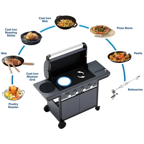 Barbecue a Gas Campignaz Select 3 EXS con Fornello Laterale
