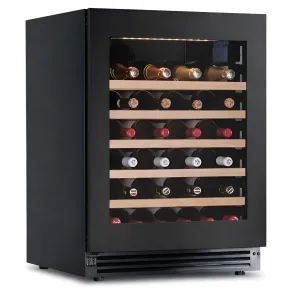 Cantinetta Vino a Incasso 52 Bottiglie Nero Ventilata Classe G Acciaio