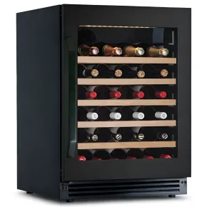 Cantinetta Vino a Incasso 52 Bottiglie Nero Ventilata Classe G Maniglia