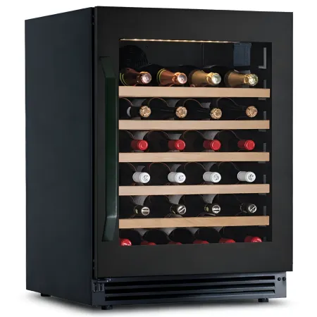 Cantinetta Vino a Incasso 52 Bottiglie Nero Ventilata Classe G Maniglia