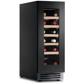 Cantinetta Vino a Incasso 18 Bottiglie Nero Ventilata Classe G Acciaio