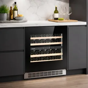 Cantinetta Vino Incasso 24 Bottiglie Ventilata Apertura Push Pull Nero 2