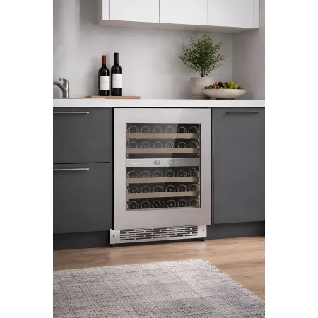 Cantinetta Vino a Incasso 36 Bottiglie Ventilata Classe F Inox LED