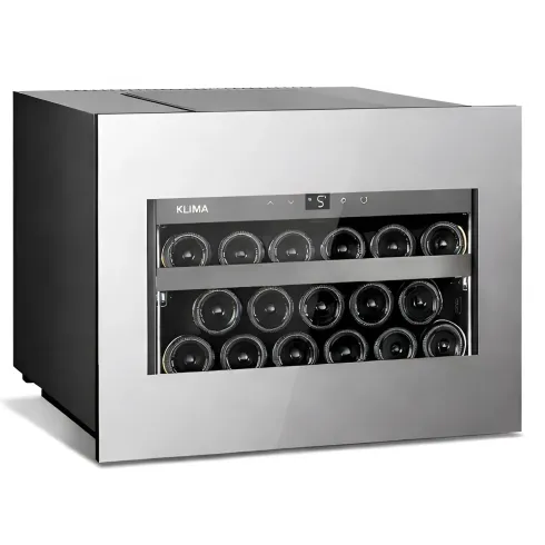 Cantinetta Vino a Incasso 17 Bottiglie Ventilata Classe F Inox LED