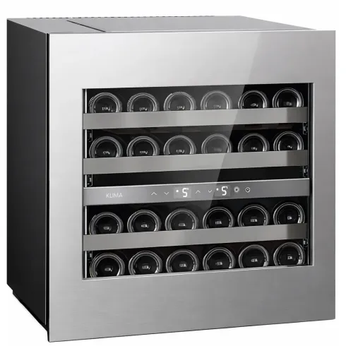 Cantinetta Vino Incasso 24 Bottiglie Ventilata Apertura Push Pull Inox