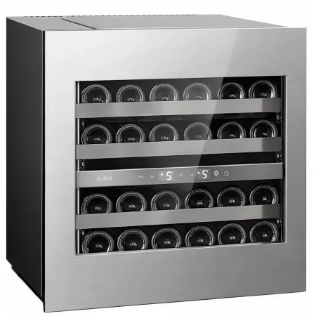 Cantinetta Vino Incasso 24 Bottiglie Ventilata Apertura Push Pull Inox