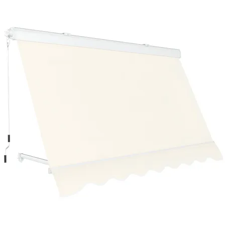 Tenda da Sole a Caduta 80x250 Beige Cassonata con Bracci da Esterno