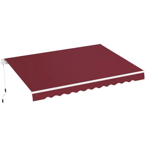 Tenda da Sole Rossa 200x150 Bracci Inclinazione Regolabile Barra Quadra