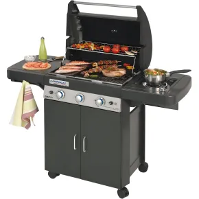 Barbecue Dual Gas Metano GPL 3 Bruciatori BBQ Fornello e Piastra Ghisa
