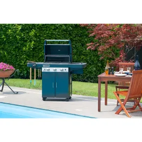 Barbecue Dual Gas Metano GPL 3 Bruciatori BBQ Fornello e Piastra Ghisa 2