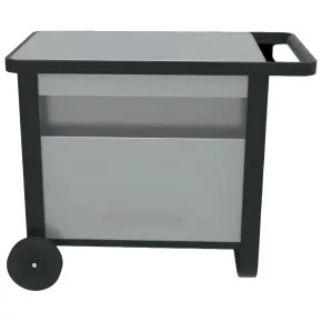 Carrello Barbecue Acciaio Pieghevole 120x63x73 cm Compatibile Ruote