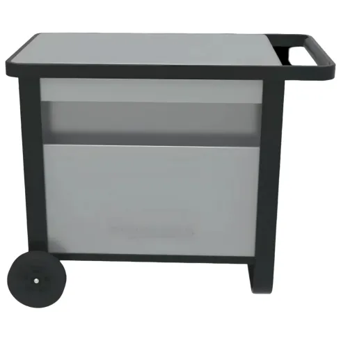 Carrello Barbecue Acciaio Pieghevole 120x63x73 cm Compatibile Ruote