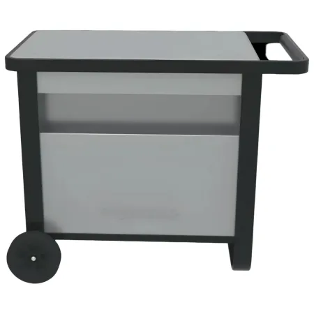 Carrello Barbecue Acciaio Pieghevole 120x63x73 cm Compatibile Ruote