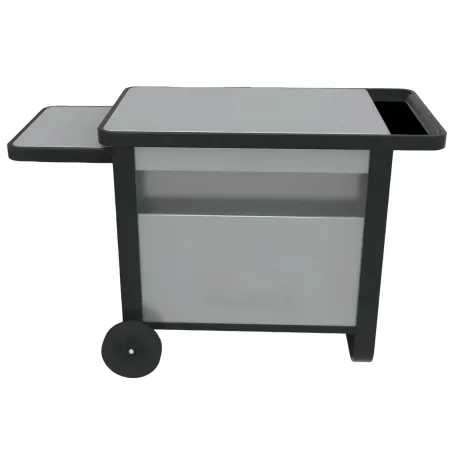 Carrello Barbecue Acciaio Pieghevole 120x63x73 cm Compatibile Ruote