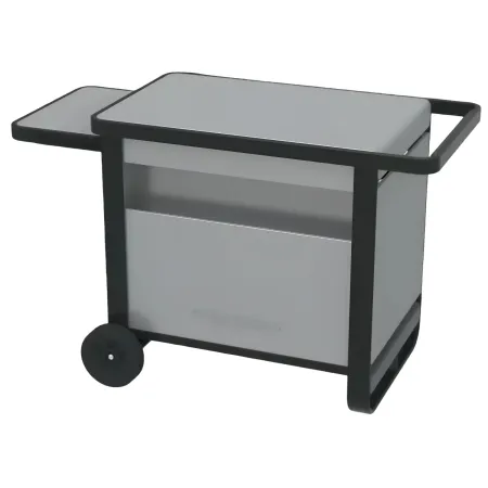 Carrello Barbecue Acciaio Pieghevole 120x63x73 cm Compatibile Ruote