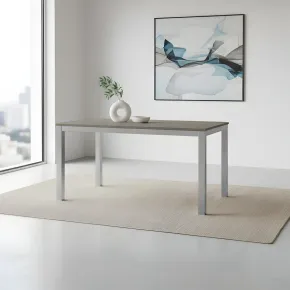 Tavolo Allungabile Pranzo Rettangolare 120x80 Alluminio Larice Grigio 2