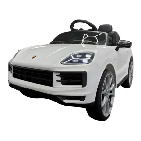 Auto Elettrica per Bambini Porsche Cayenne 12V Bianco Telecomando